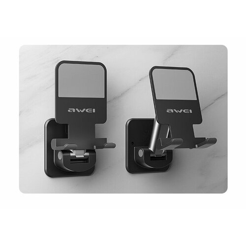 Портативный настенный держатель для телефона AWEI X36 Black