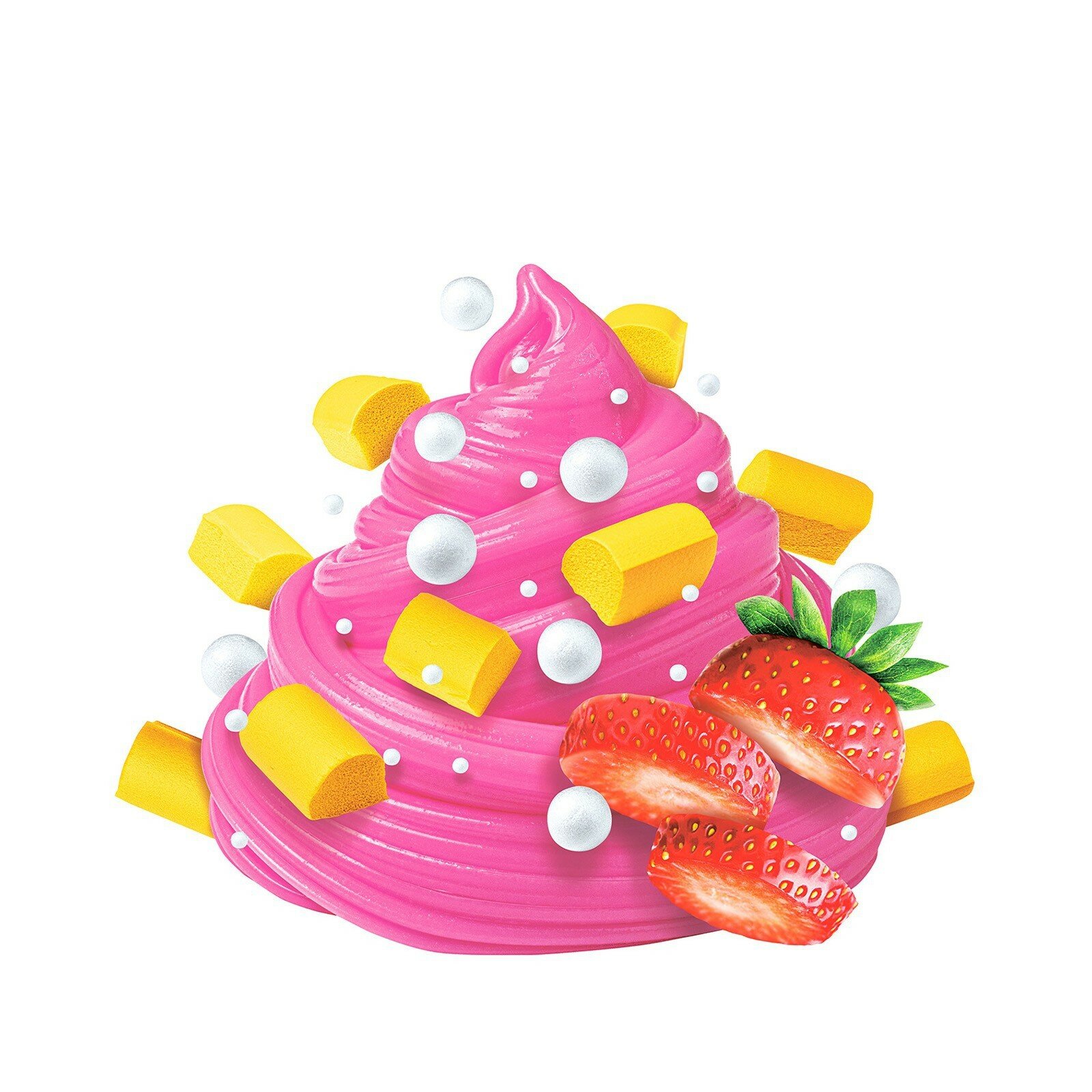 Игрушка Slime dessert DUET клубничный взрыв SLM045 - фотография № 9