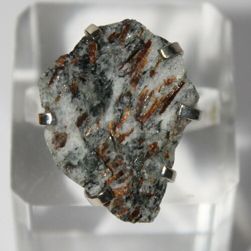 фото Кольцо true stones, астрофиллит, размер 17.5, коричневый
