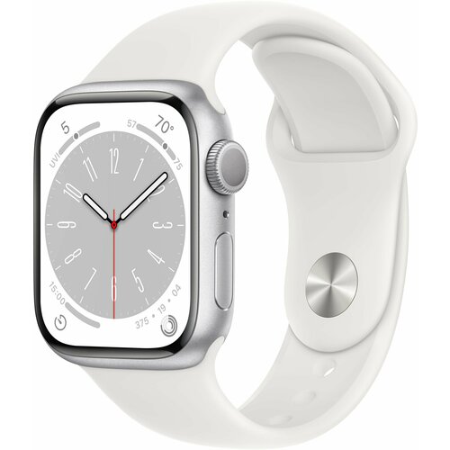 Умные часы Apple Watch Series SE Gen 2 2023 44 мм Aluminium Case GPS, Silver/Storm Blue Sport Band, ремешок M/L
