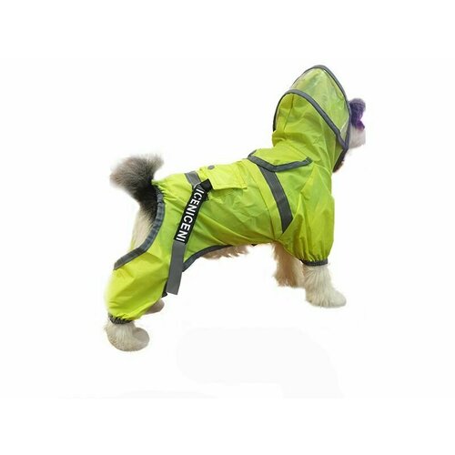 Одежда для собак, дождевик-комбинезон для мелких средних и крупных пород, плащ непромокаемый с капюшоном прочный тканевый