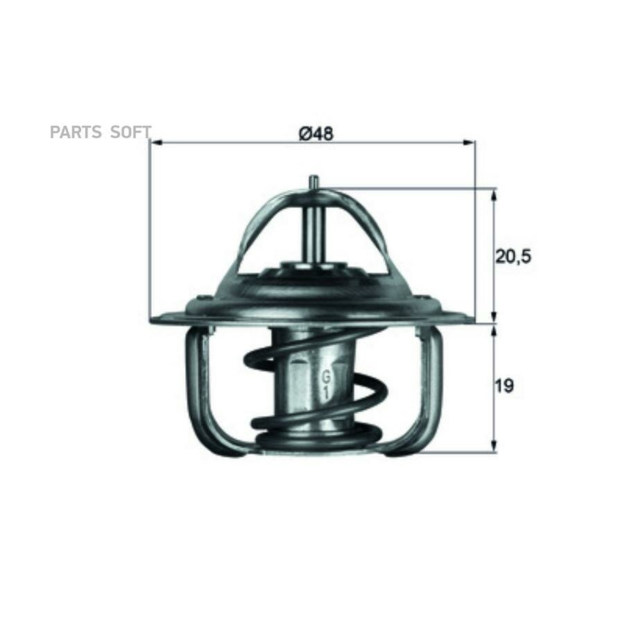 MAHLE TX192D TX 1 92D_термостат! с прокладкой\ Opel Kadett/Astra/Vectra 1.2-1.6i 84>