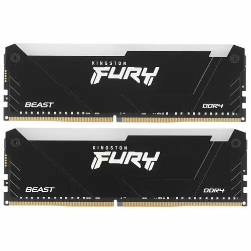 Kingston Память оперативная Kingston 64GB 3600MTs DDR4 CL18 DIMM Kit of 2 FURY Beast RGB 2221000₽