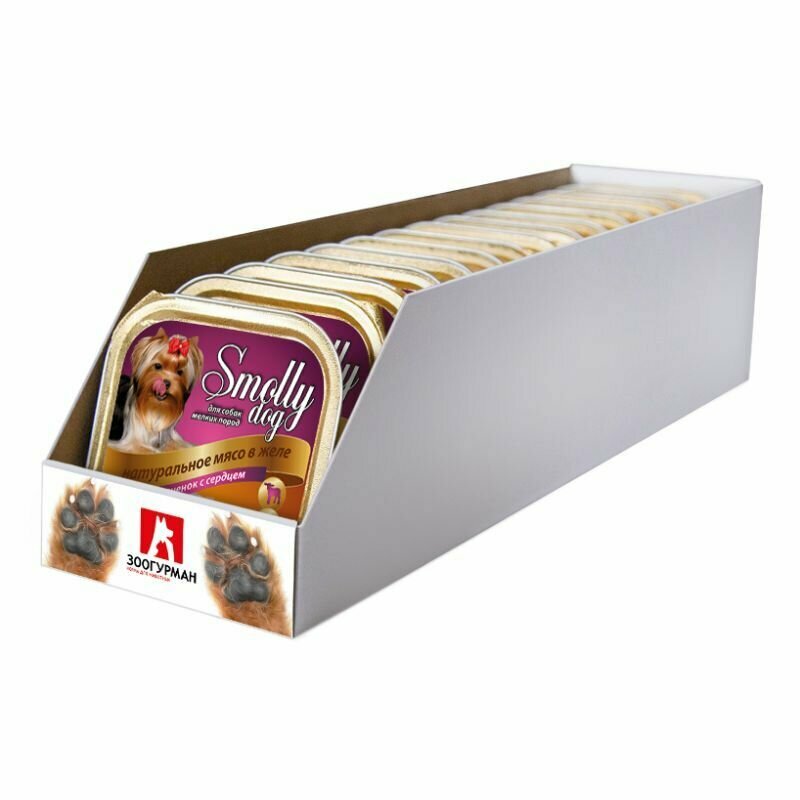 Корм влажный зоогурман Smolly dog ягненок и сердце для собак (15шт x 100 г)