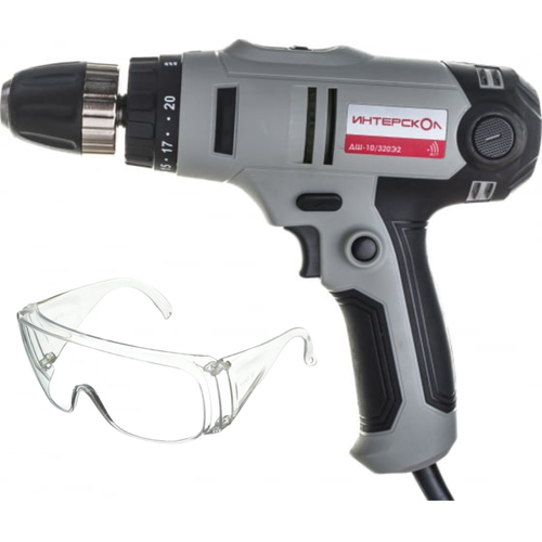 Дрель-шуруповерт Интерскол ДШ-10320Э2 защитные очки 498000₽