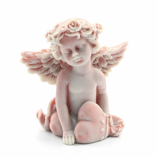 Фигурка из мраморной крошки Ангел с сердцем
