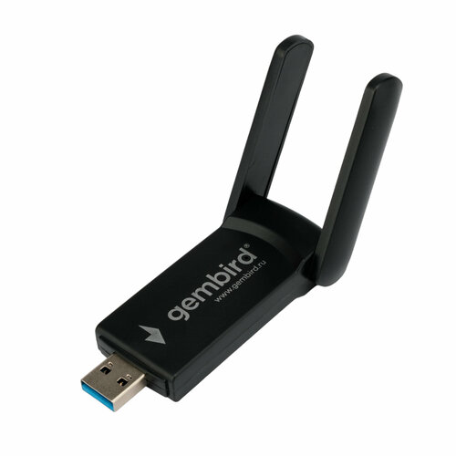 Сетевой адаптер Gembird Wi-Fi Bluetooth 13 Гбитс с двухдиапазонными антеннами USB 1499₽