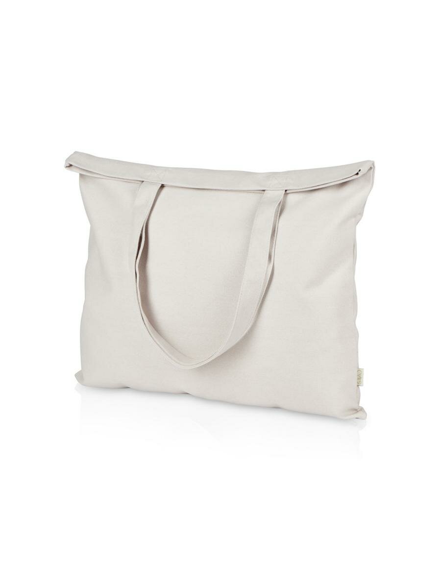 Сумка шоппер Savio, фактура зернистая, светло-серый