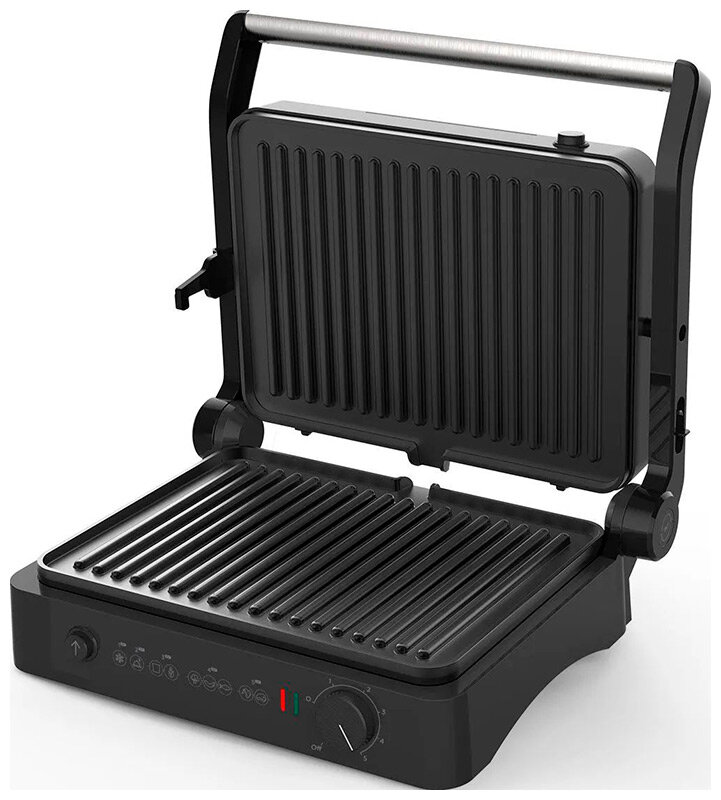 Электрический гриль BQ GR3001 черный-стальной