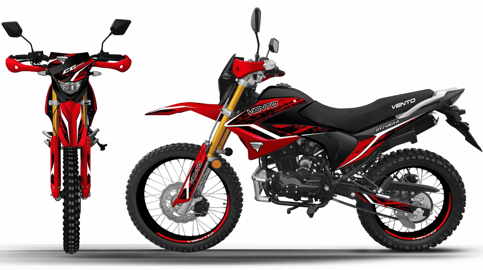 Мотоцикл эндуро VMC ENDURO СЕРИЯ RX3000 красный (270 куб см, карбюратор, ЭПТС)