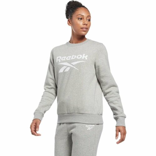 фото Свитшот reebok identity big logo fleece crew w, размер s, , medium grey heather