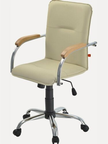 Изображение товара Кресло компьютерное, кресло офисное, стул компьютерный Фабрикант Самба G экокожа, кремовый