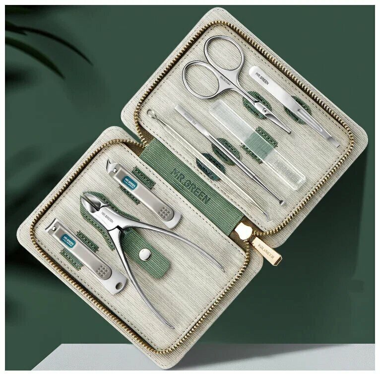 Маникюрные Наборы Xiaomi Набор инструментов Mr Green, для маникюра и педикюра, 8 предметов