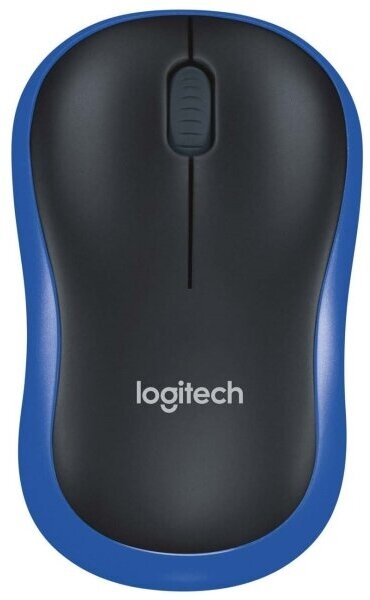 Мышь беспроводная Logitech M185 Black/Blue