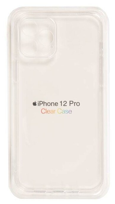 Чехол Clear Case для Apple iPhone 12, 12 Pro прозрачный силикон