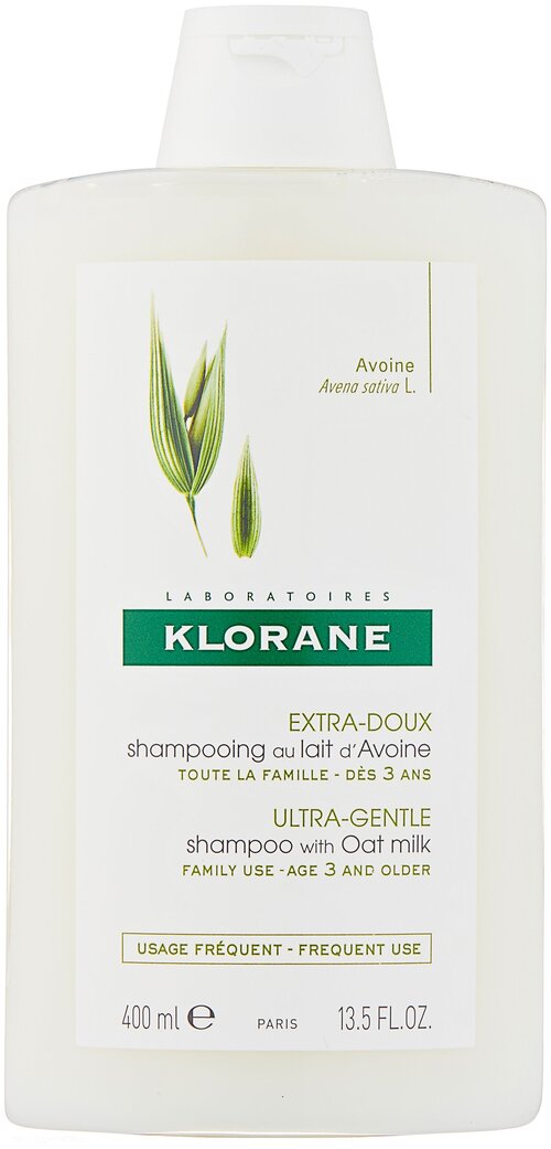Klorane шампунь Ultra-Gentle, Protecting with Oat Milk, 400 мл