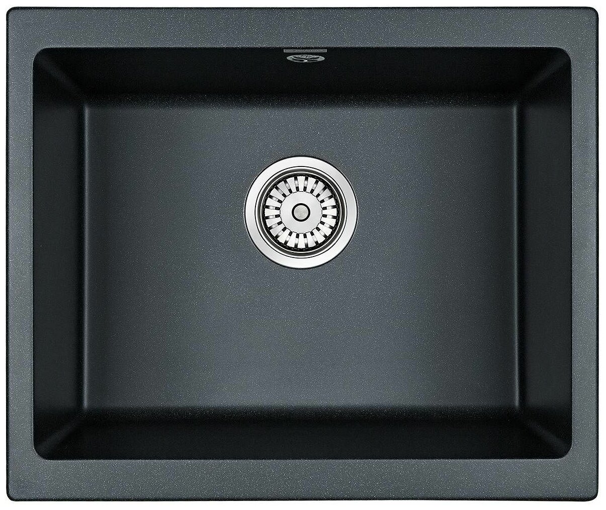 Врезная кухонная мойка Paulmark GERA PM205546-BLM черный металлик