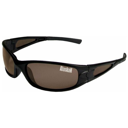 Солнцезащитные очки Alaskan, оправа: пластик, спортивные, поляризационные, устойчивые к появлению царапин, для мужчин, черный