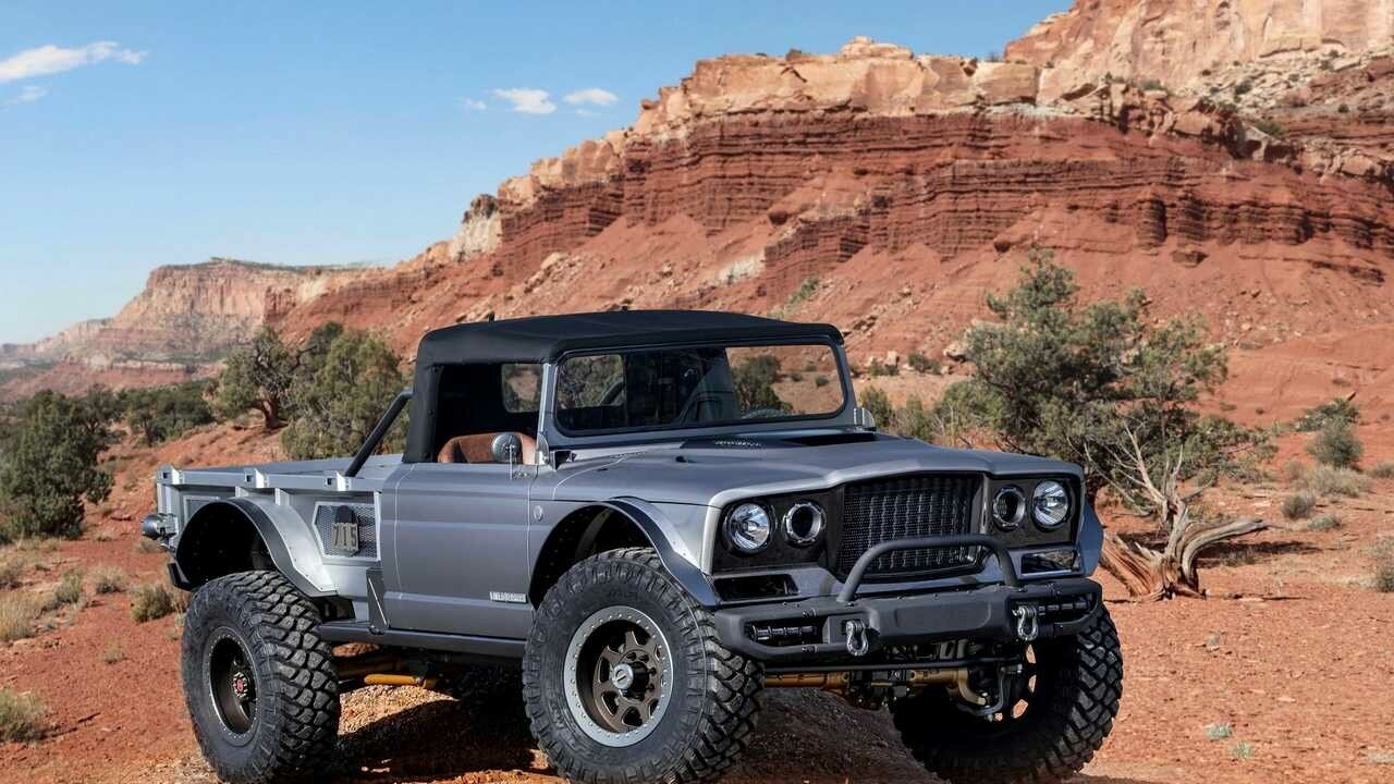 Картина на холсте 60x110 LinxOne "Автомобили jeep" интерьерная для дома / на стену / на кухню / с подрамником