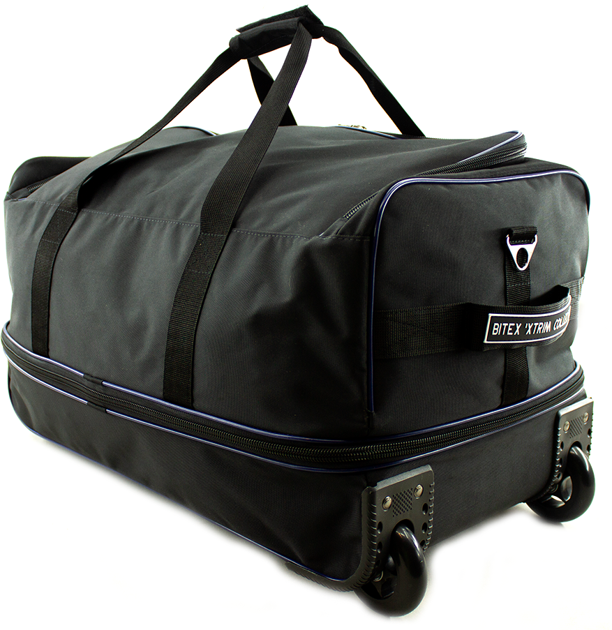 Дорожная сумка на колесах BITEX 24-899 с увеличением объема, черный/синий п.э. - фотография № 8