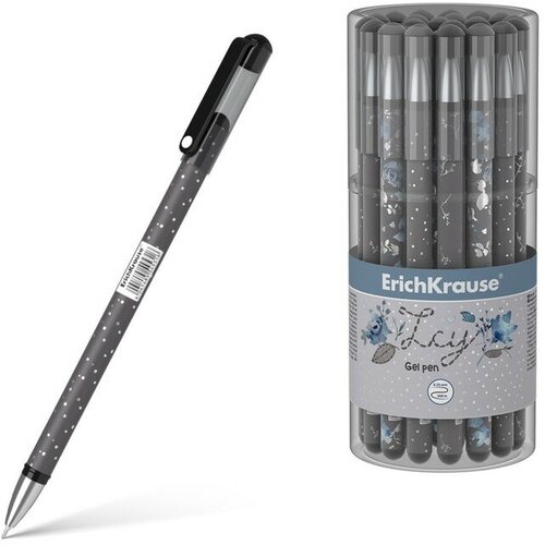 Ручка гелевая ErichKrause Frozen Beauty Stick, цвет чернил черный / упаковка 24 шт / ручки / набор 24шт