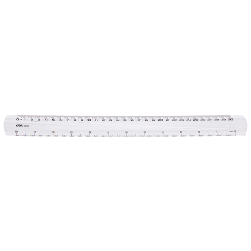 Deli Линейка пластиковая 30 см 20 шт. (EG00312), прозрачный 1 шт линейка deli 20 см прозрачный точный измерительный инструмент 6220