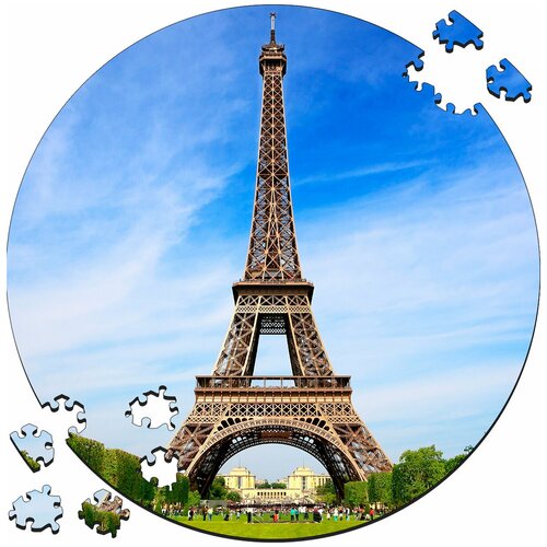 Деревянный пазл Париж картина на стену эйфелева башня Франция 169 деталей 30х30см пазл париж франция 3000 деталей