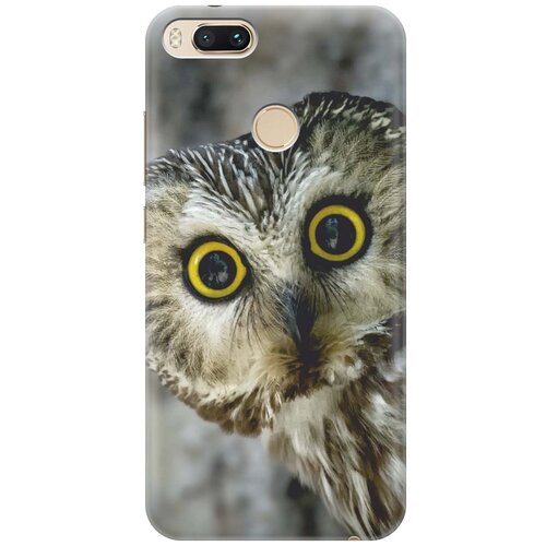 фото Re:paчехол - накладка artcolor для xiaomi mi a1 с принтом "удивленная сова"