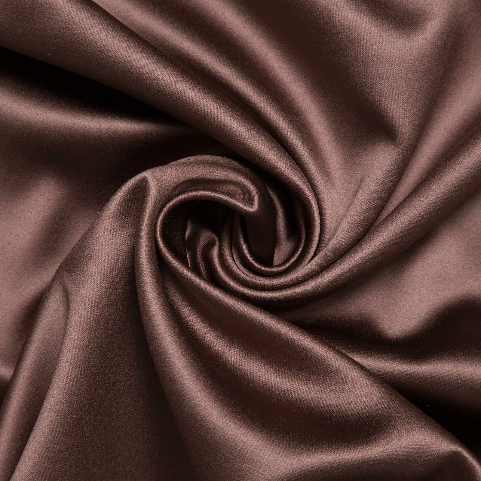 Штора портьерная 250×265 см, двусторонний блэкаут, цвет Шоколад, пл. 240 г/м², 100% п/э