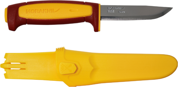 Нож MORAKNIV Basic 511 (C) Yellow/Dala Red 2023 Ltd. Ed, углеродистая сталь