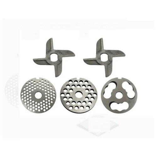 Комплект ножей и решеток к мясорубке 300 (ММ УКМ) (без бурта) для мясорубок МЭП-300, МИМ-300, -300М, ТМ-32, -32М, УКМ-12