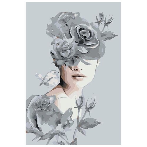 Картина по номерам «Девушка-цветок», 40x60 см, Живопись по Номерам