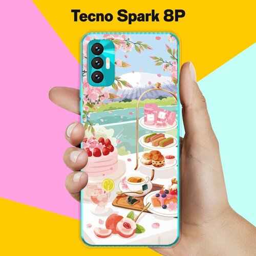 Силиконовый чехол на Tecno Spark 8P Завтрак / для Техно Спарк 8П тонкий чехол для tecno spark 8p техно спарк 8п силиконовый чехол с защитой модуля камер прозрачный чехол