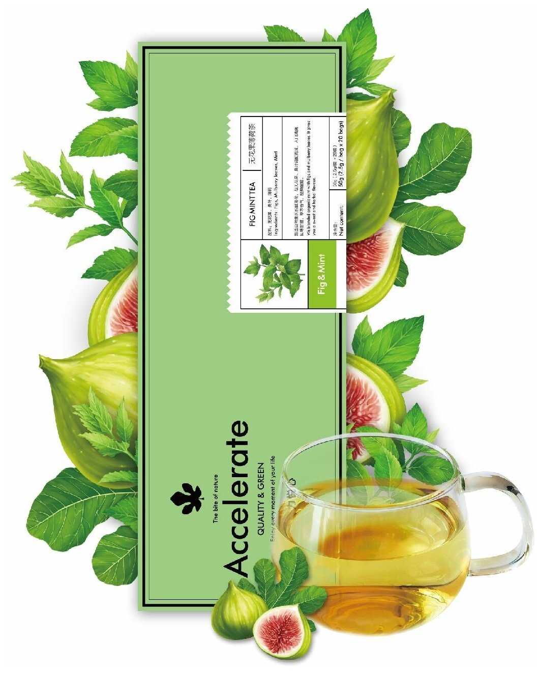 Чай Зеленый Accelerate Инжирный - фотография № 1