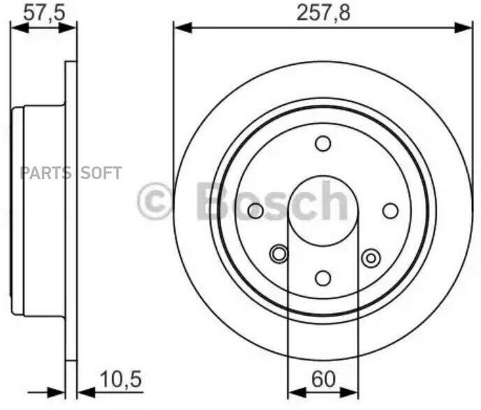 Тормозной диск Bosch - фото №1