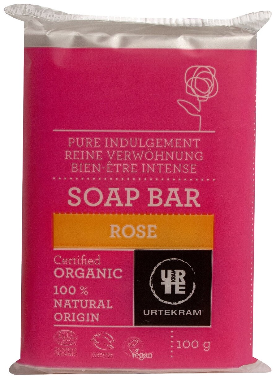 Urtekram Мыло кусковое soap bar Rose