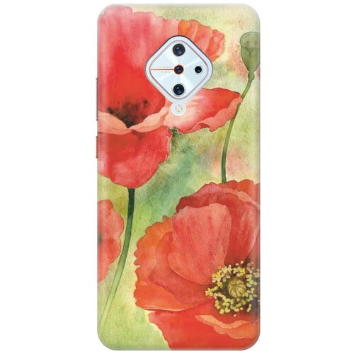 фото Re:pa накладка transparent для vivo v17 с принтом "алые маки"