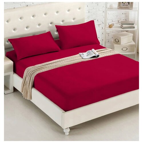 Простыня Nova Сатин, 240x280 см, красный