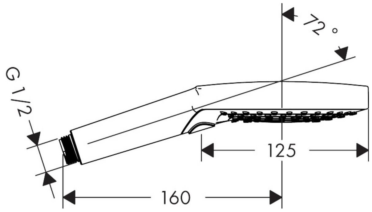 Raindance Select 26014000 Ручная лейка (3 режима, 20 л/мин, хром) Hansgrohe - фото №4