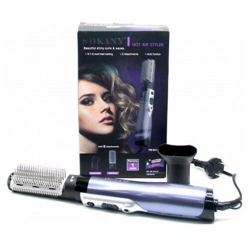 Фен щетка SOKANY для укладки волос с 2-я носадками мощность 1000w HB-841-2 300000₽
