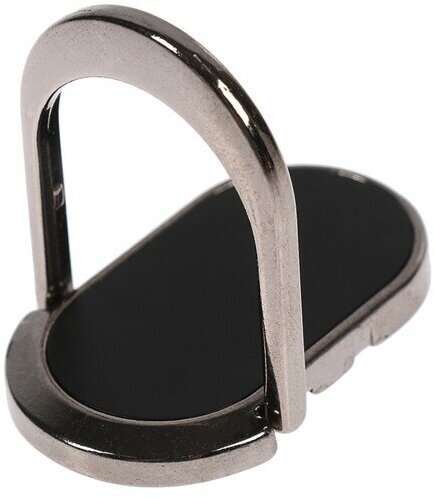 Держатель-подставка с кольцом для телефона LuazON, металлическая основа, чёрный