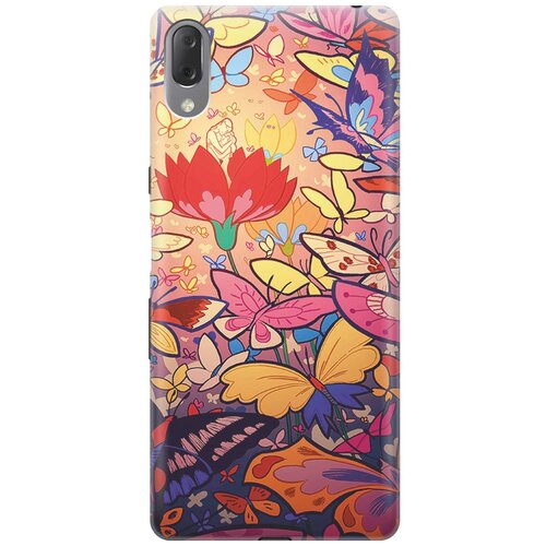 фото Re:paчехол - накладка artcolor для sony xperia l3 с принтом "красочный мир"