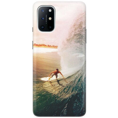 фото Cиликоновый чехол на oneplus 8t / ванплюс 8т с принтом "серфер" gosso