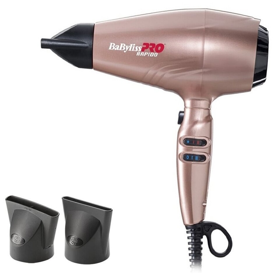 Фен BaByliss Pro Ultralight Rapido 2200 Вт розовое золото