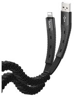 Кабель Hoco U78 Cotton treasure USB - Lightning, black, 1.2 м
