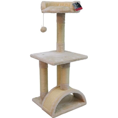 Когтеточка-комплекс 36х36х88 см, кремовый