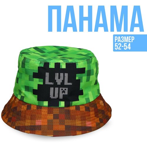 фото Панама overhat, размер 52-54, коричневый, зеленый