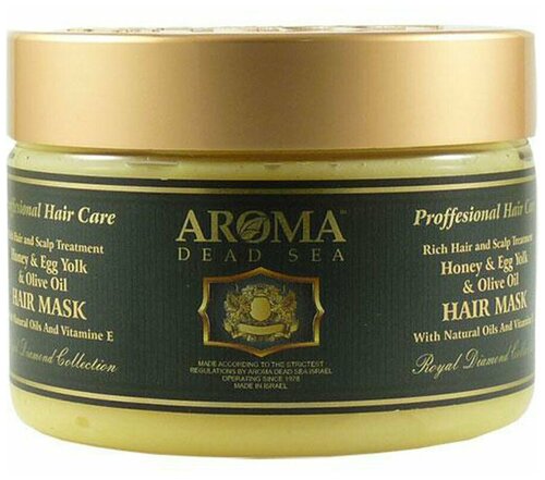 Aroma Dead Sea Маска для волос с медом, оливковым маслом, яичным желтком, 600 мл