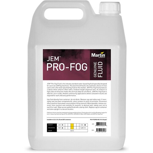Жидкость на водной основе для генераторов тумана Martin JEM Pro-Fog Fluid, 5L