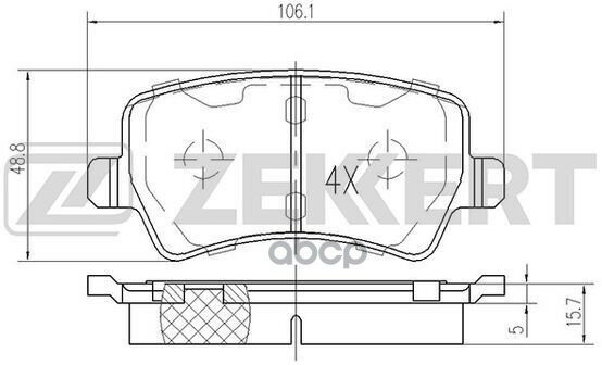 Колодки Торм. Диск. Задн. Ford Galaxy Ii 06- S-Max 06- Lr Range Rover Evoque 11- Volvo S60 Ii 10- Zekkert арт. bs-1030